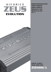 Hifonics ZEUS EVOLUTION ZXE4000/1 Bedienungsanleitung