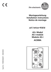 IFM Electronic A5 Interface AC008A Montageanleitung