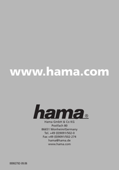 Hama 00062792 Bedienungsanleitung