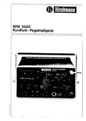 Hirschmann RPM 2000 Bedienungsanleitung