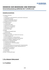 Schmersal AZM201B-SK-T-1P2PW-A-DU Bedienung Und Montage