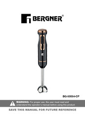 BERGNER BG-50054-CP Bedienungsanleitung