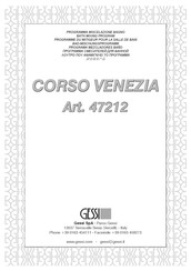 Gessi CORSO VENEZIA 47212 Bedienungsanleitung