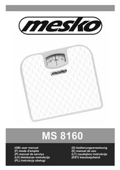 Mesko MS 8160 Bedienungsanweisung