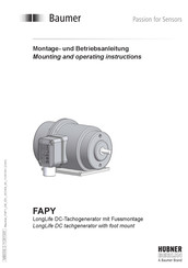 Baumer FAPY 100 Montage- Und Bedienungsanleitung