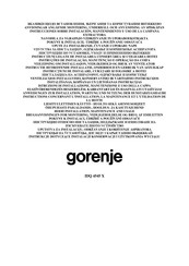 Gorenje 260015 Anweisung Zur Installation, Wartung Und Gebrauch