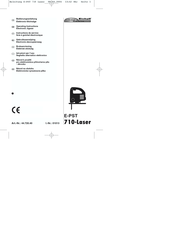 EINHELL ERGOTOOLS E-PST 710-Laser Bedienungsanleitung