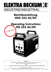 Elektra Beckum TIG 255 AC/DC Betriebsanleitung