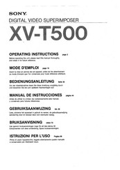 Sony XV-T500 Bedienungsanleitung