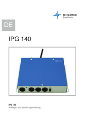 Telegärtner IPG 140 Montage- Und Bedienungsanleitung