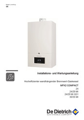 De Dietrich MPX2 COMPACT Installations- Und Wartungsanleitung