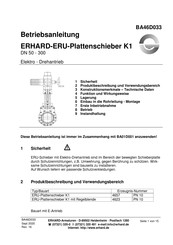 ERHARD K1 Betriebsanleitung