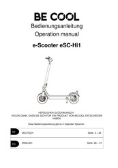 be cool eSC-Hi1 Bedienungsanleitung