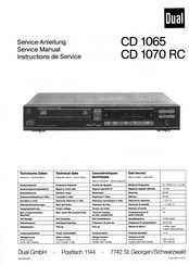 Dual CD 1065 Serviceanleitung