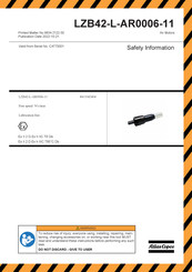 Atlas Copco LZB42-L-AR0006-11 Sicherheitshinweise