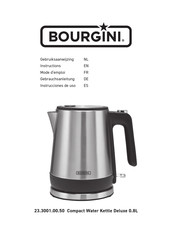 Bourgini Deluxe 0.8L Gebrauchsanleitung