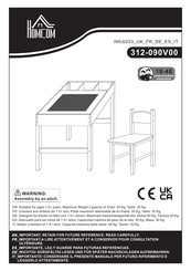 HOMCOM 312-090V00GY Bedienungsanleitung