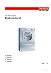 Miele Professional PT 8401 G Installationsplan