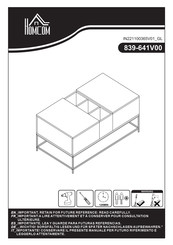 HOMCOM 839-641V00CG Bedienungsanleitung