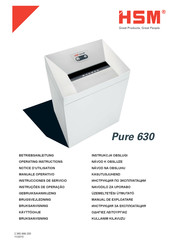 HSM Pure 630 Betriebsanleitung
