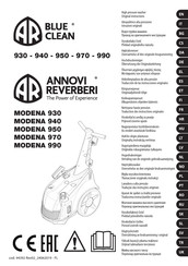 Blue Clean MODENA 970 Übersetzung Der Originalanleitung