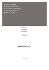De Dietrich DRL1770ED Anleitung Zur Installation