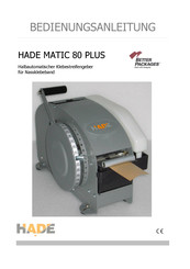 Better Packages HADE MATIC 80 PLUS Bedienungsanleitung