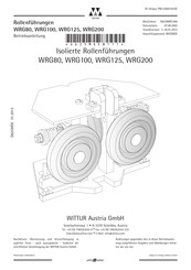 Wittur WRG80 Betriebsanleitung