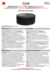 Audio System SUBFRAME M10-2-D4 ACTIVE 220 EVO2 Anleitung
