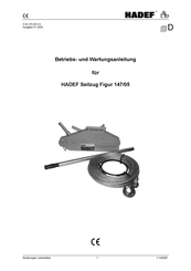HADEF 147/05 Betriebs- Und Wartungsanleitung