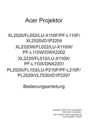 Acer PL2520 Bedienungsanleitung
