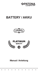 PATONA Platinum Battery LiFePO4 Anleitung