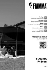 Fiamma F43van Montage- Und Gebrauchsanleitung