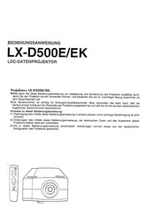 JVC LX-D500E Bedienungsanweisung