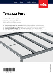weinor Terrazza Pure Gebrauchsanleitung