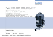 bürkert 2033 Kurzanleitung