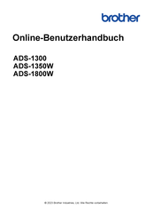 Brother ADS-1350W Benutzerhandbuch