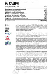 Caleffi 5218 Serie Bedienungsanleitung