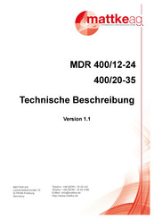 mattke MDR 400/20-35 Technische Beschreibung