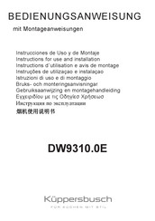 Küppersbusch DW9310.0E Bedienungsanweisung Mit Montageanweisungen