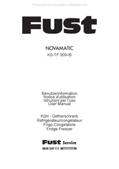 Fust Novamatic KS-TG 309-IB Benutzerinformation