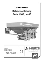 Amazone ZA-M 1500 Profis Betriebsanleitung