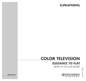 Grundig ELEGANCE 70 FLAT MFW 70-3210/8 DOLBY Bedienungsanleitung