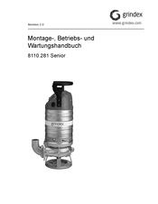 Grindex 8110.281 Senior Montage-, Betriebs- Und Wartungshandbuch