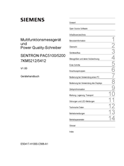 Siemens SENTRON PAC5100 Gerätehandbuch