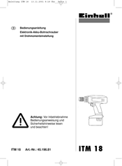 EINHELL ITM 18 Bedienungsanleitung