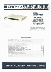 Sharp optonica SX-9100H Serviceanleitung