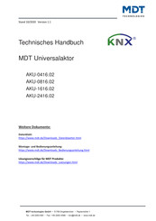 MDT Technologies AKU 16.02 Serie Technisches Handbuch