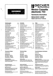 Becker 753 Technische Information