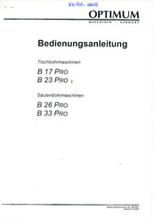 Optimum B 33 Pro Bedienungsanleitung
